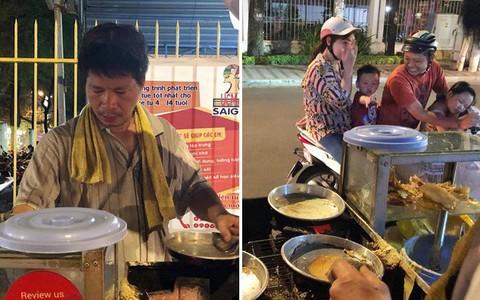 Xe "bánh nướng vui vẻ" của ông chú Sài Gòn, khách hàng đến chỉ có cười tít mắt: "Chụp hình tui mỏ nhọn nhớ photoshop lại cho đẹp nha"