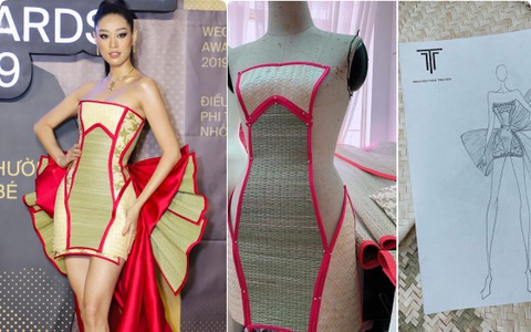 HH Khánh Vân diện chiếu cói lên thảm đỏ WeChoice Awards, hóa ra nguồn cảm hứng từ chính tiền bối H'Hen Niê
