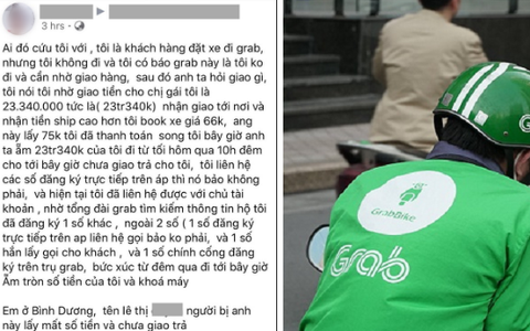 Nhẹ dạ để tài xế GrabBike ship số tiền hơn 23 triệu đồng, nữ khách hàng hoang mang cầu cứu cộng đồng mạng khi bị tài xế ôm tiền rồi... cắt luôn liên lạc