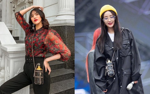 Cùng diện túi bình nước 130 triệu đồng: Dương Mịch mix đồ đẳng cấp, nhìn sang Lan Khuê lại có một chút “sến”