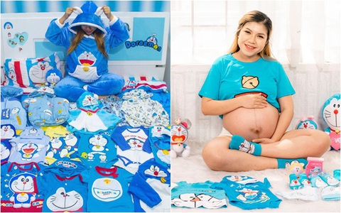 Mẹ bầu sắm đồ em bé toàn hình Doraemon: Khi bạn sắp sinh nhưng là fan cứng của chú mèo máy dễ thương