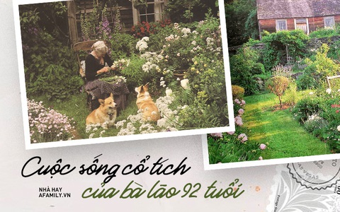 Cuộc sống an yên của cụ bà 92 tuổi bên khu vườn chính mình tự tay trồng hoa, rau quả ở vùng thôn quê