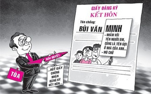 Nhầm tên chồng trong đăng ký kết hôn suốt 12 năm