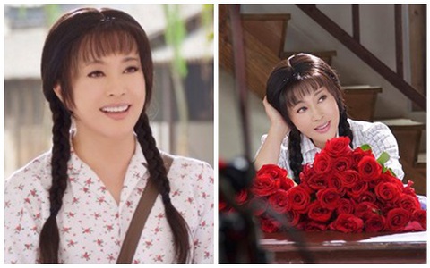 Lưu Hiểu Khánh "cưa sừng làm nghé" với bím tóc hai bên
