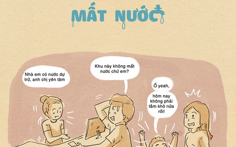 Tranh vui: Bi hài thời mất nước, vợ chồng dẫn nhau vào nhà nghỉ