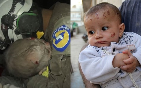 Câu chuyện ít ai biết về bé gái Syria may mắn sống sót, khiến nhân viên cứu hộ bật khóc nức nở