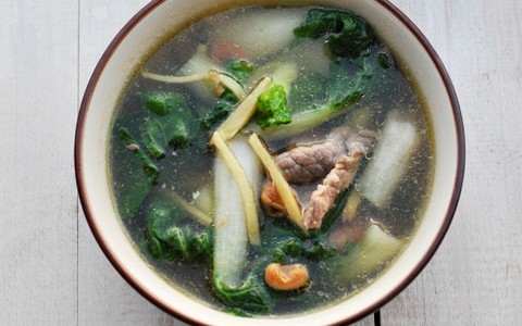 Canh cải thịt bò nhiều dinh dưỡng ít calo, ăn no mà không béo!