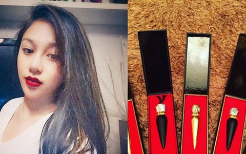 Tự hào môi đẹp, nữ sinh viên sắm 5 thỏi son Louboutin