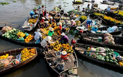Bâng khuâng chợ nổi Cái Bè