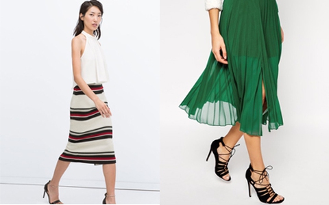 Diện chân váy midi đẹp mọi hoàn cảnh mà chẳng lo kén dáng 