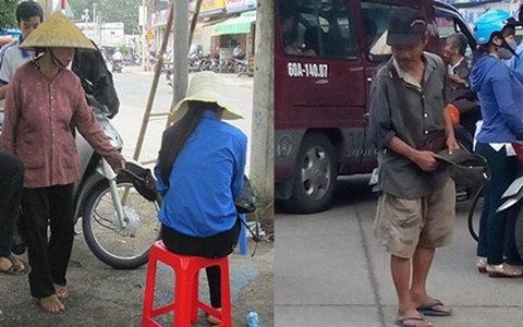 Thuê "cha, mẹ" đi ăn xin