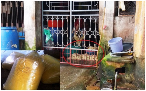 Hãi hùng cảnh làm măng có giòi trên nền ximăng bẩn thỉu