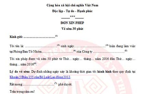 Dân mạng truyền nhau mẫu đơn xin nghỉ 30 phút vì 'đến tháng'