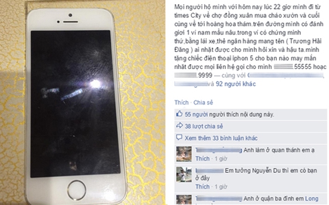 Nam thanh niên mất ví "treo thưởng" iPhone 5 cho người nhặt được gây sốt