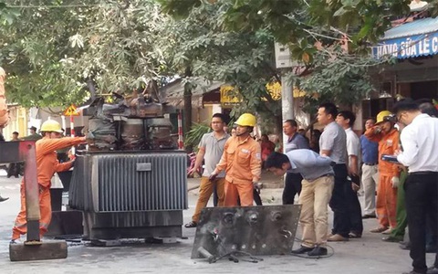 Cận cảnh trạm biến áp bị nổ khiến 5 người thương vong ở Hà Đông 