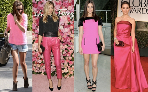 Sao Hollywood "phát sốt" với gam màu hot-pink 