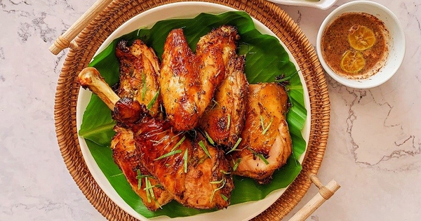 Gà nướng lá chanh