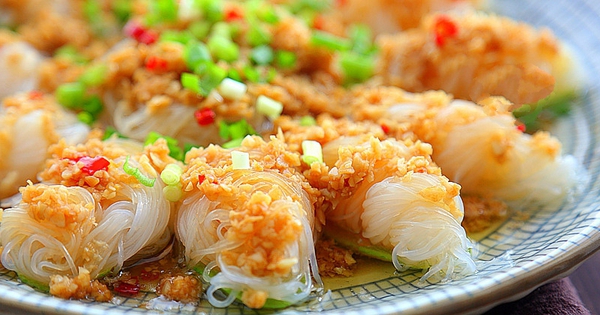 Moien Api Miến hấp mướp, món ngon từ miến, món ngon từ mướp mùa hè