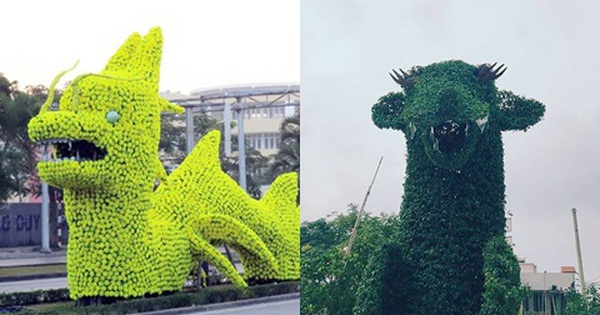 Những con rồng trang trí Tết có hình dáng kì lạ gây tranh cãi