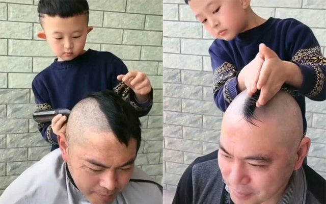 Bố quyết định hi sinh mái tóc của mình để làm một việc giúp con ...