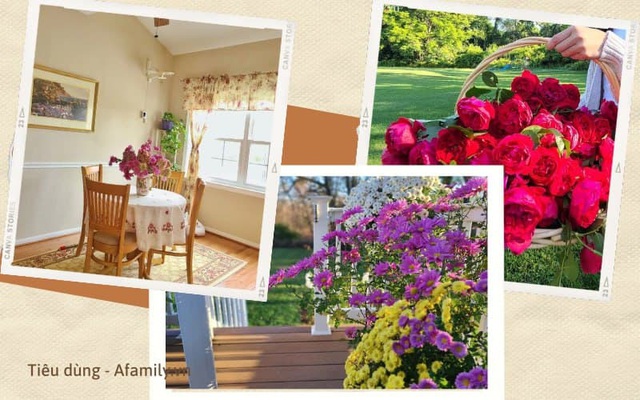 Ngắm ngôi nhà theo phong cách vintage, sân vườn bát ngát hoa đẹp ...