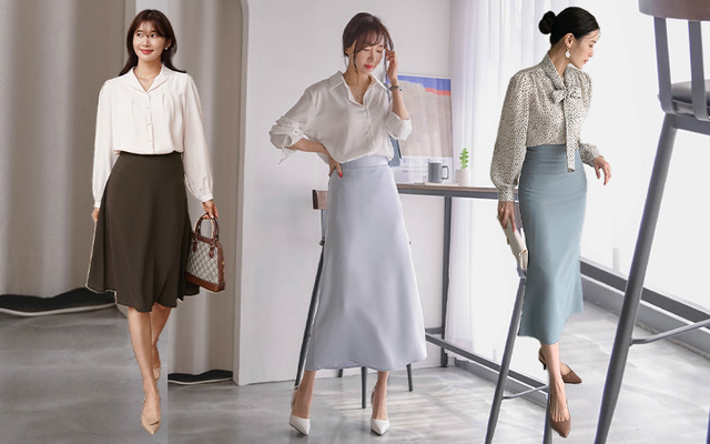 Mix chân váy bút chì công sở tuyệt đẹp mềm mại cho phái đẹp Hàn Quốc - Thời  trang - Việt Giải Trí