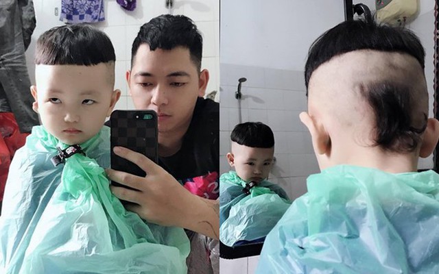 Được bố cắt tóc đón năm mới, cậu bé có ngay biểu cảm khiến ai xem xong cũng  muốn lì xì