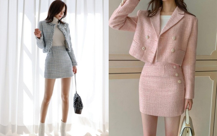 Chân váy dạ tweed dáng A có túi bên hông | My Way Fashion || Thời trang  thiết kế cao cấp
