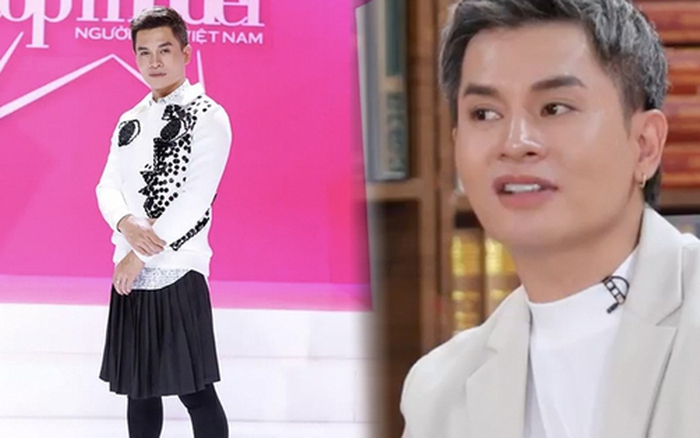 Nam Trung mặc váy xếp ly đi casting Vietnams Next Top Model 2014